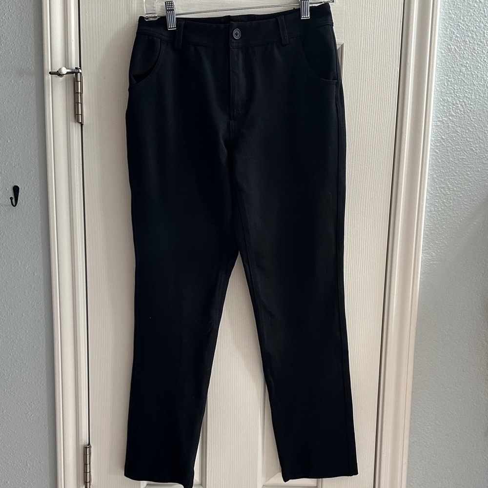Duluth Trading Co Black Nonstop Knit Chino Pants Size 6 x 29” Stretch Comfort